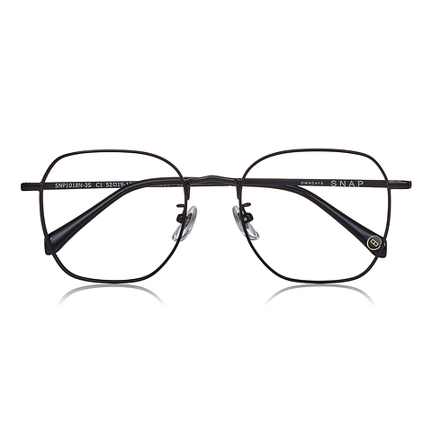 OWNDAYS | SUN Matte Black Full Rim Polygon left side