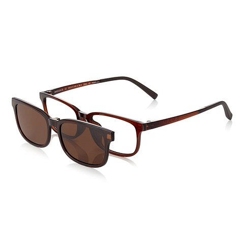 OWNDAYS | SUN Light Brown Full Rim Rectangle left side