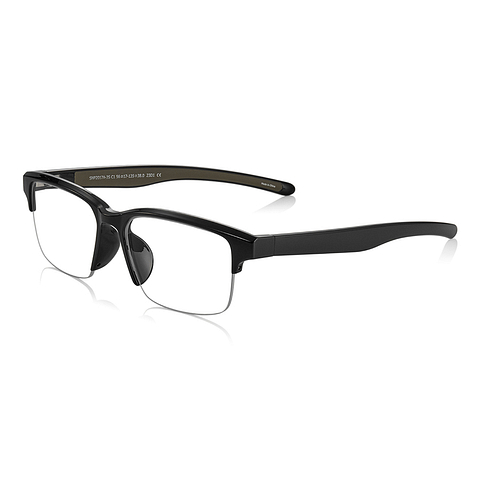 OWNDAYS | SUN Black Full Rim Rectangle left side