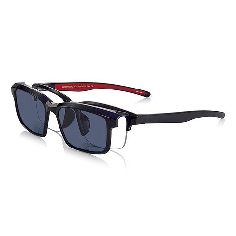OWNDAYS | SUN Navy Blue Full Rim Rectangle left side