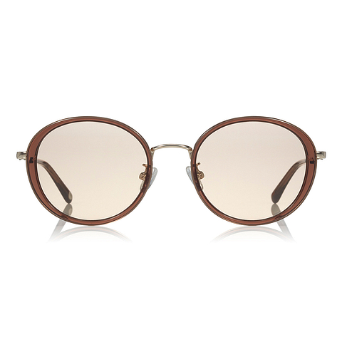 OWNDAYS | SUN Light Brown Full Rim Oval left side