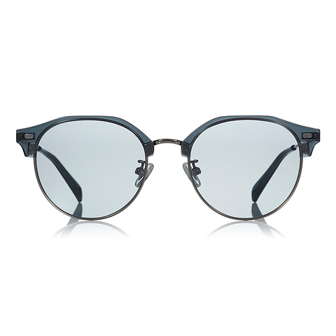 OWNDAYS | SUN Light Gray Half Rim Browline left side