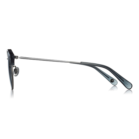 OWNDAYS | SUN Light Gray Half Rim Browline left side