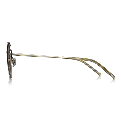 OWNDAYS | SUN Gold Full Rim Polygon left side