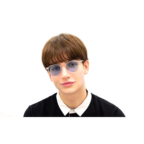 OWNDAYS | SUN Light Gray Full Rim Boston left side