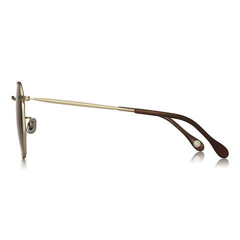 OWNDAYS | SUN Matte Gold Full Rim Wellington left side
