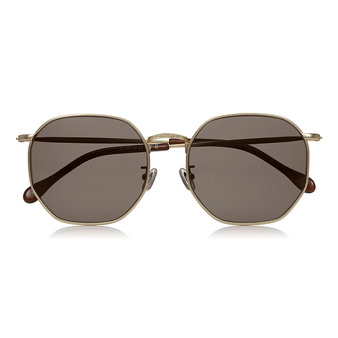 OWNDAYS | SUN Matte Gold Full Rim Wellington right side
