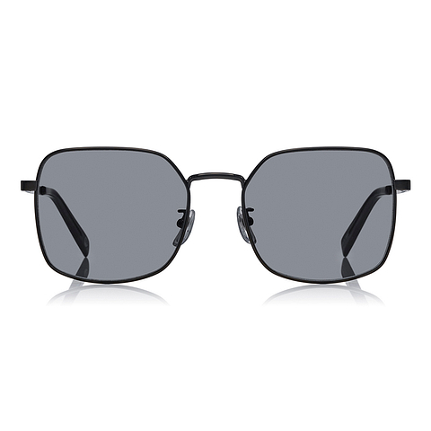 OWNDAYS | SUN Matte Black Full Rim Polygon left side