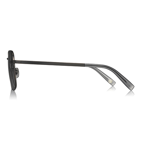 OWNDAYS | SUN Matte Black Full Rim Polygon left side