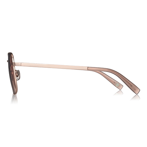 OWNDAYS | SUN Pink Gold Full Rim Polygon left side