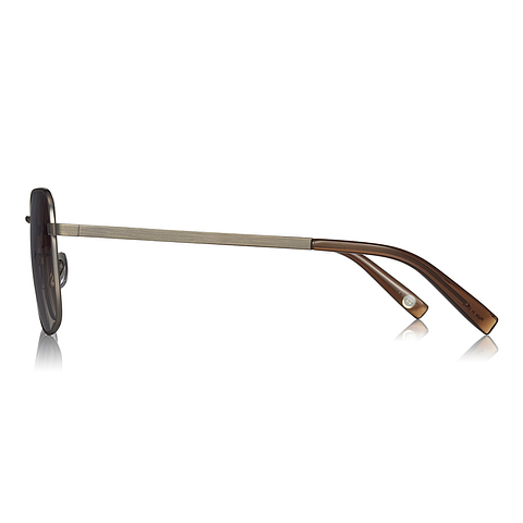 OWNDAYS | SUN Matte Light Brown Full Rim Polygon left side