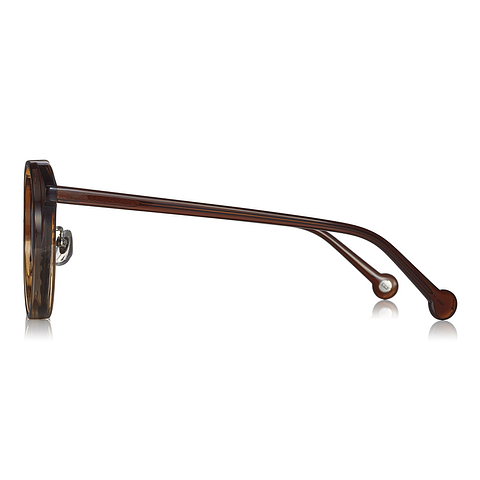 OWNDAYS | SUN Light Brown Full Rim Boston left side