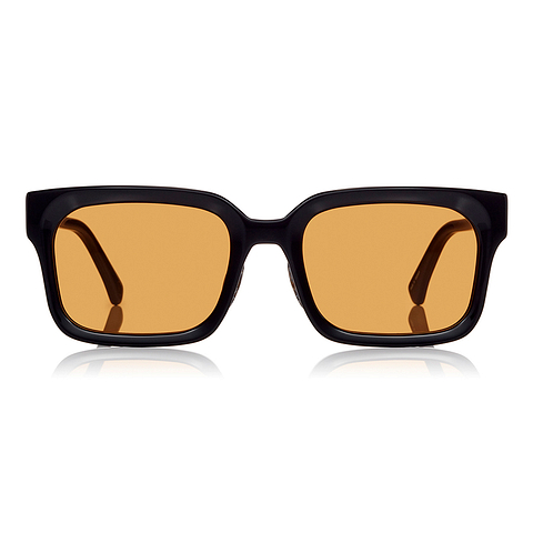 OWNDAYS | SUN Black Full Rim Rectangle left side