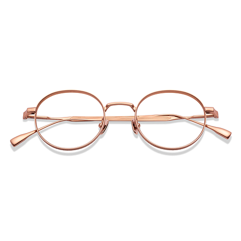 OWNDAYS Online Rose Gold Full Rim Round left side