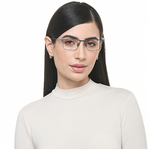 OWNDAYS Online Silver Full Rim Rectangle left side OWNDAYS Online Silver Full Rim Rectangle left side