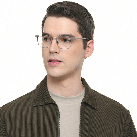 OWNDAYS Online Silver Full Rim Square right side