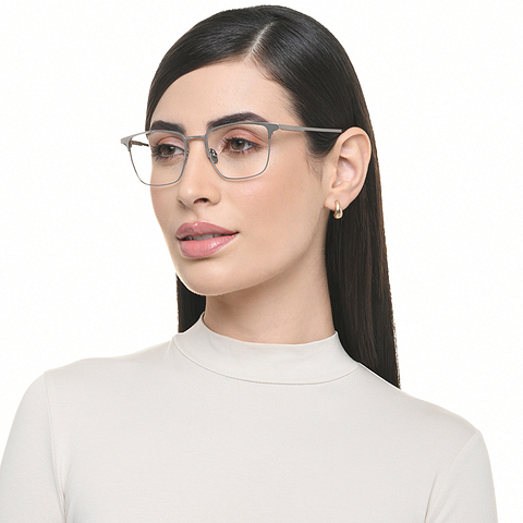 OWNDAYS Online Silver Full Rim Square left side
