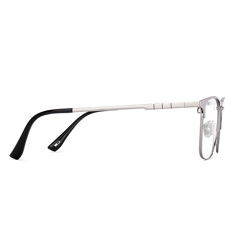 OWNDAYS Online Silver Full Rim Square left side