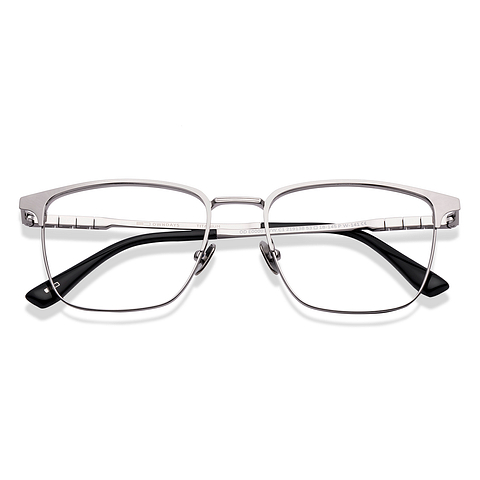 OWNDAYS Online Silver Full Rim Square left side