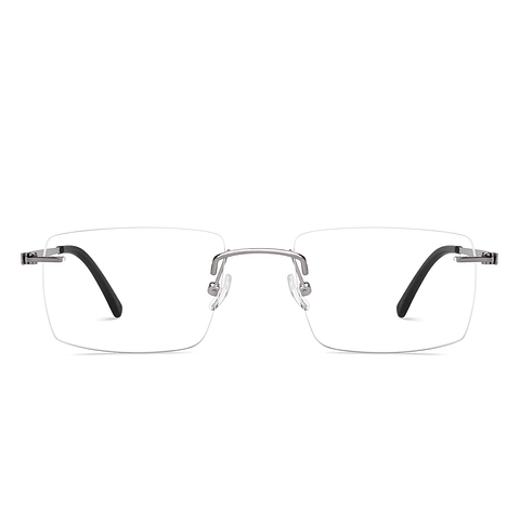 OWNDAYS Silver Rimless Rectangle right side OWNDAYS Silver Rimless Rectangle right side