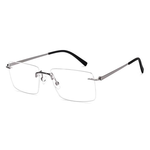 OWNDAYS Silver Rimless Rectangle right side OWNDAYS Silver Rimless Rectangle right side
