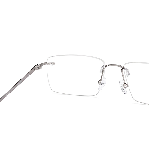 OWNDAYS Silver Rimless Rectangle right side OWNDAYS Silver Rimless Rectangle right side