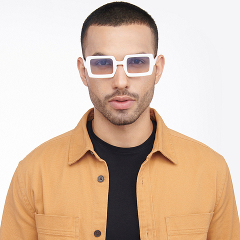 OJOS White Full Rim Square right side