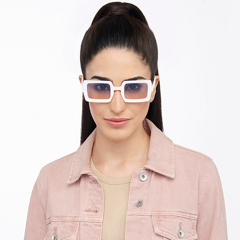 OJOS White Full Rim Square right side