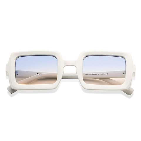 OJOS White Full Rim Square left side