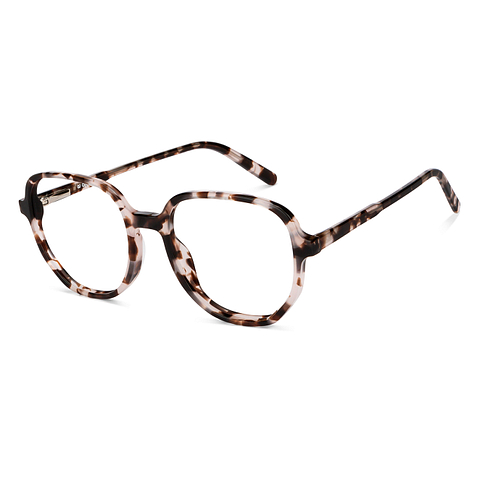 OJOS White Full Rim Geometric right side