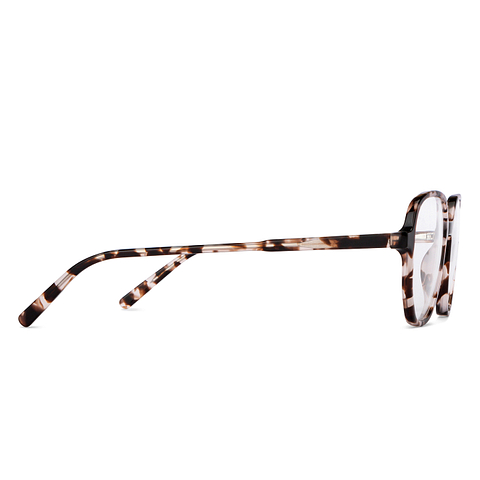 OJOS White Full Rim Geometric left side