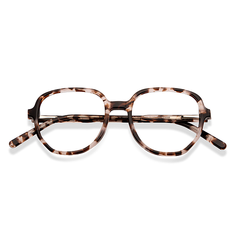 OJOS White Full Rim Geometric left side