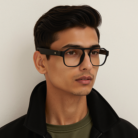 Phonic Black Full Rim Square right side