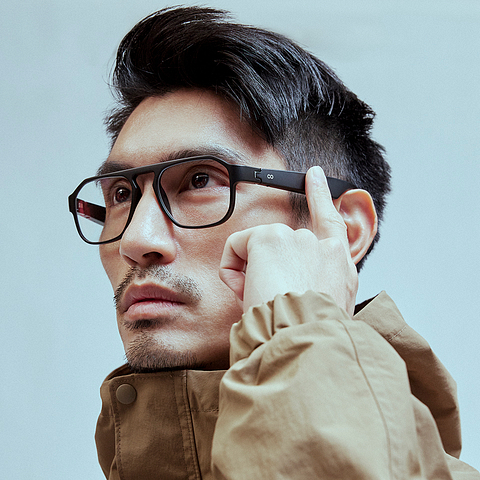 Phonic Black Full Rim Square right side