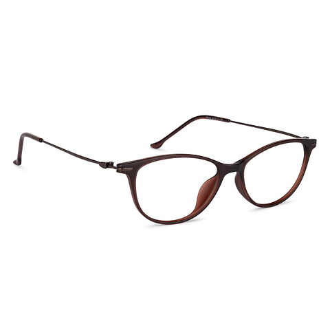 Lenskart Air Online Light Brown Full Rim Cat Eye left side