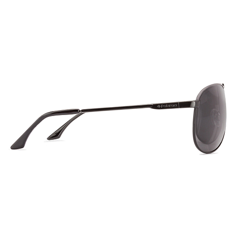 Polaroid Black Full Rim Aviator left side