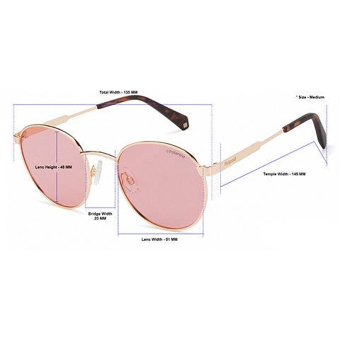 Polaroid Gold Full Rim Round right side