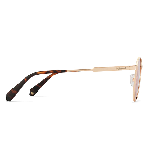 Polaroid Gold Full Rim Round left side