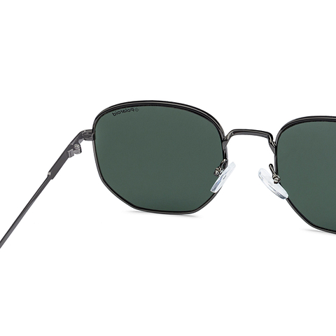 Polaroid Mid Gunmetal Full Rim Geometric right side Polaroid Mid Gunmetal Full Rim Geometric right side