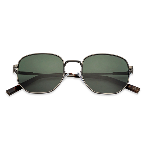 Polaroid Mid Gunmetal Full Rim Geometric left side Polaroid Mid Gunmetal Full Rim Geometric left side