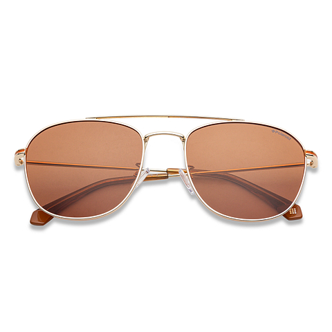 Polaroid Gold Full Rim Square left side Polaroid Gold Full Rim Square left side