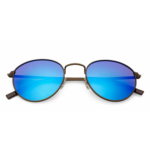 Polaroid Light Brown Full Rim Round left side