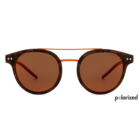 Polaroid Orange Full Rim Round left side