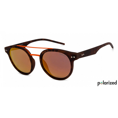 Polaroid Orange Full Rim Round left side