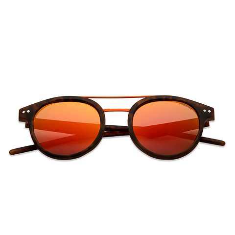Polaroid Orange Full Rim Round left side