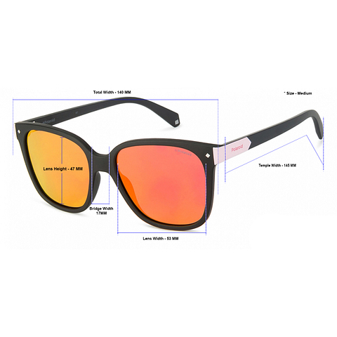 Polaroid Black Full Rim Square left side Polaroid Black Full Rim Square left side