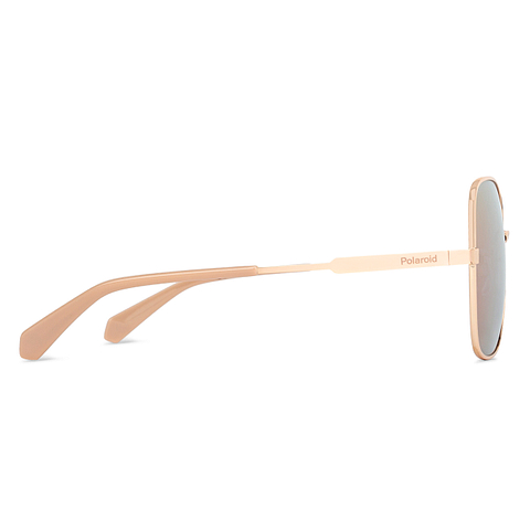 Polaroid Gold Full Rim Square left side