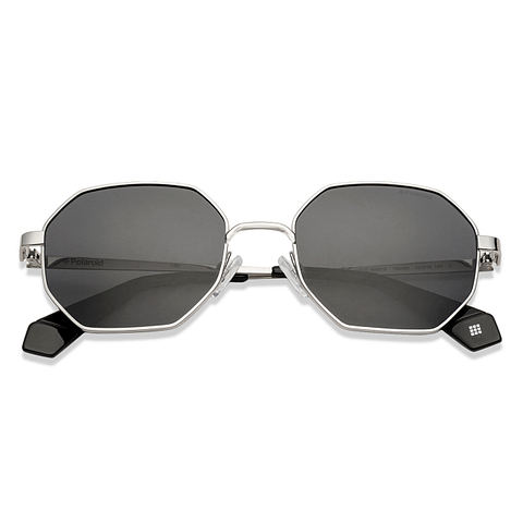 Polaroid Mid Gunmetal Full Rim Geometric left side Polaroid Mid Gunmetal Full Rim Geometric left side