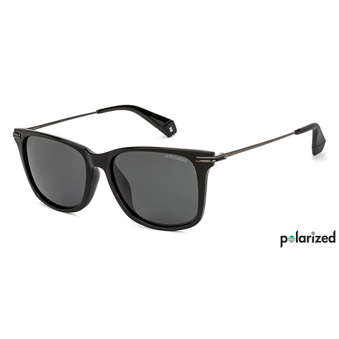 Polaroid Black Full Rim Square left side