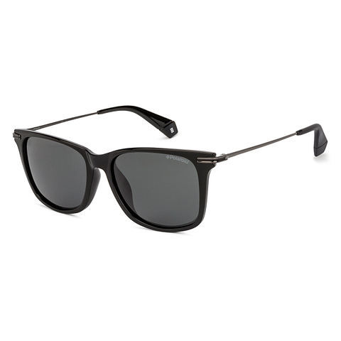 Polaroid Black Full Rim Square left side